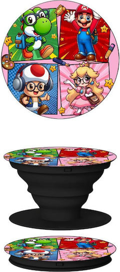 Koupakoupa Pop Socket Telefon Mobil Back To The School Mario & Friends KP_26083_popsocketnegru