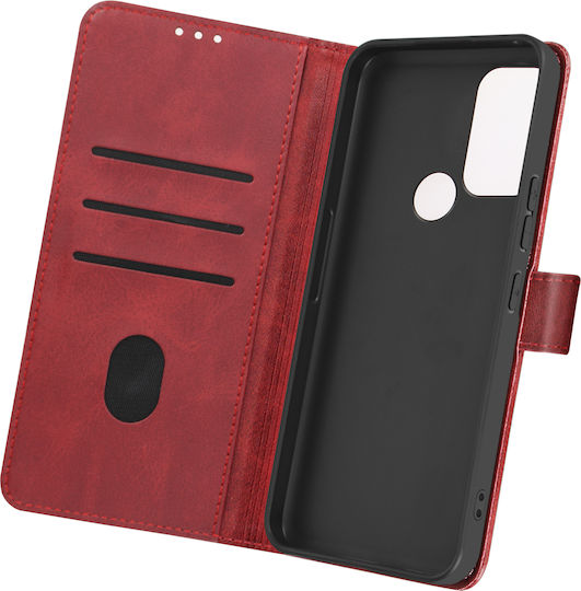 Avizar Folio Case Nokia C22 Wallet Hand Strap Red