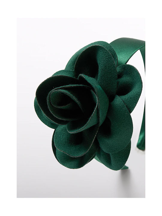 Abel & Lula Green Kids Headband with Flower