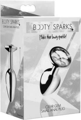 Booty Sparks Aluminium Anal Plug Klein Transparent