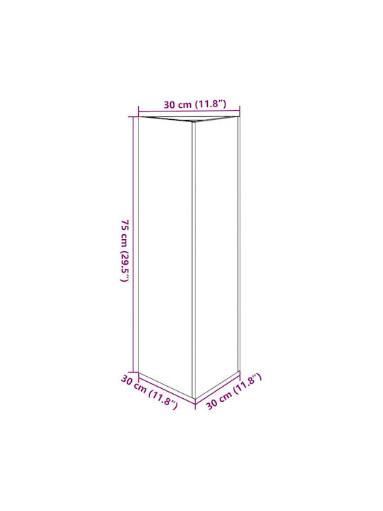 vidaXL Set of 2 Metallic Galvanized Steel Flower Pots 30cm