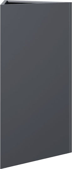 vidaXL Set of 2 Metallic Flower Pots Anthracite 40x34.5x70cm