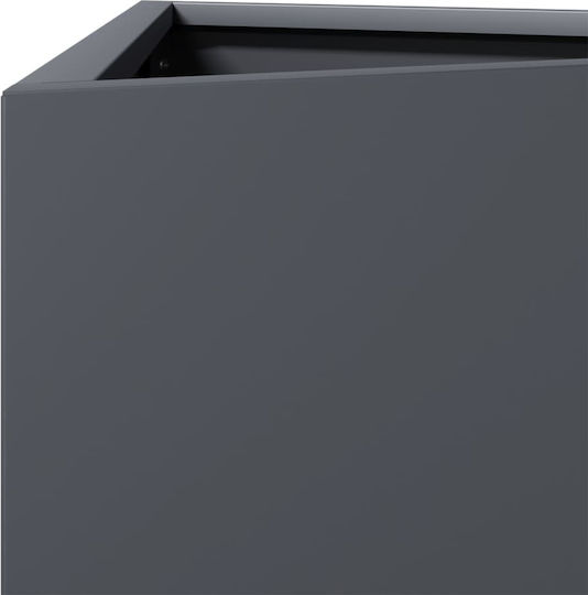 vidaXL Set of 2 Metallic Flower Pots Anthracite 30cm