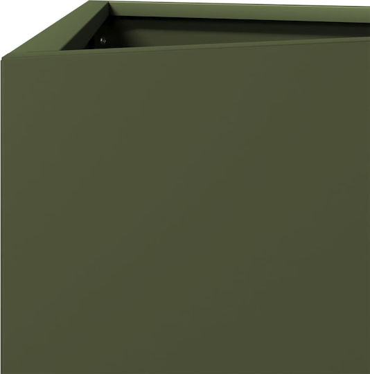 vidaXL Set of 2 Metallic Flower Pots Lime Green 40x34.5x70cm