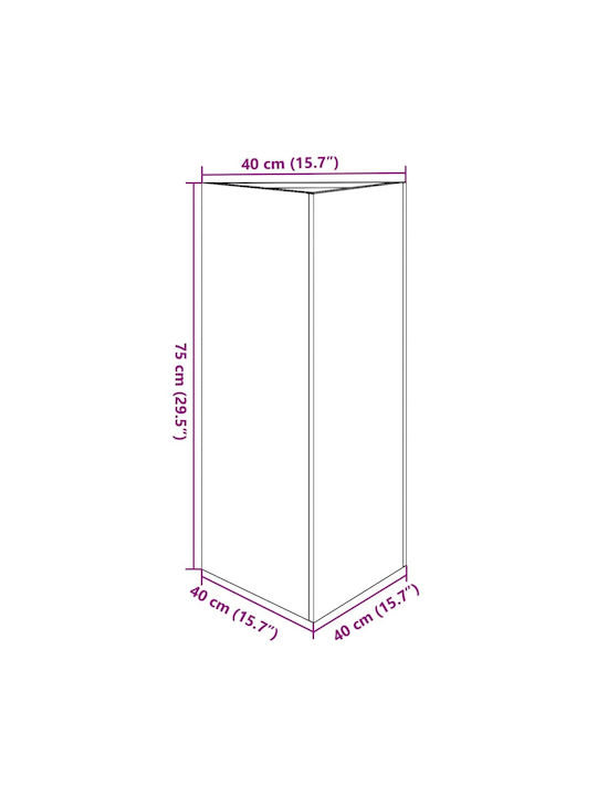 vidaXL Γλάστρα Μεταλλική Λαδί 40x34.5x70εκ.
