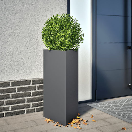 vidaXL Set of 2 Metallic Flower Pots Anthracite 40x34.5x70cm