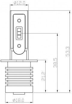 Σετ 2 H3 Led Canbus 6500k 13w 3600 Lm 12v-24v