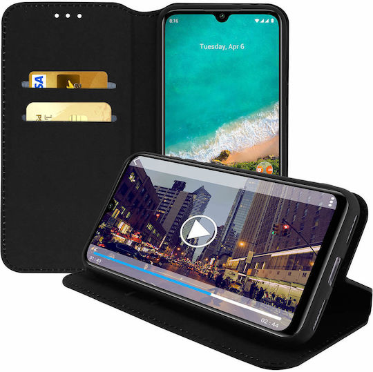 Klassische Edition Standhülle Kartenfach Xiaomi Mi A3 Schwarz