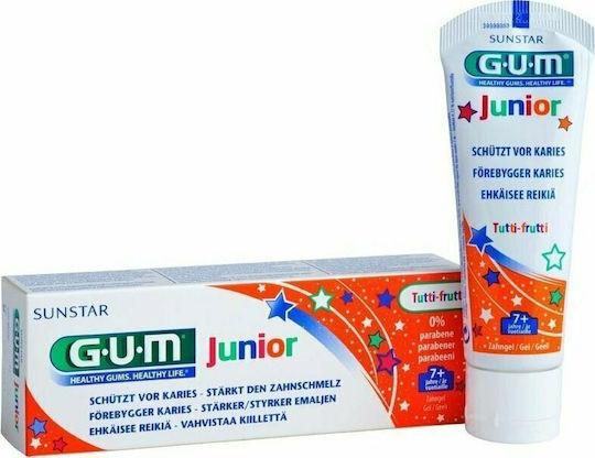 GUM Junior Pastă De Dinți Pentru Copii Pentru 7+ Ani Cu Aromă Tutti Frutti 50ml
