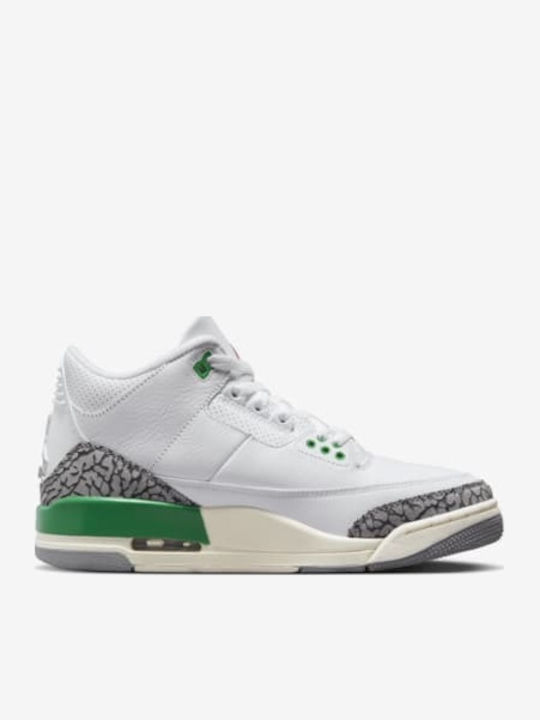 Air  3 Retro Damen Stiefel White / Lucky Green / Varsity Red / Cement Grey / Sail