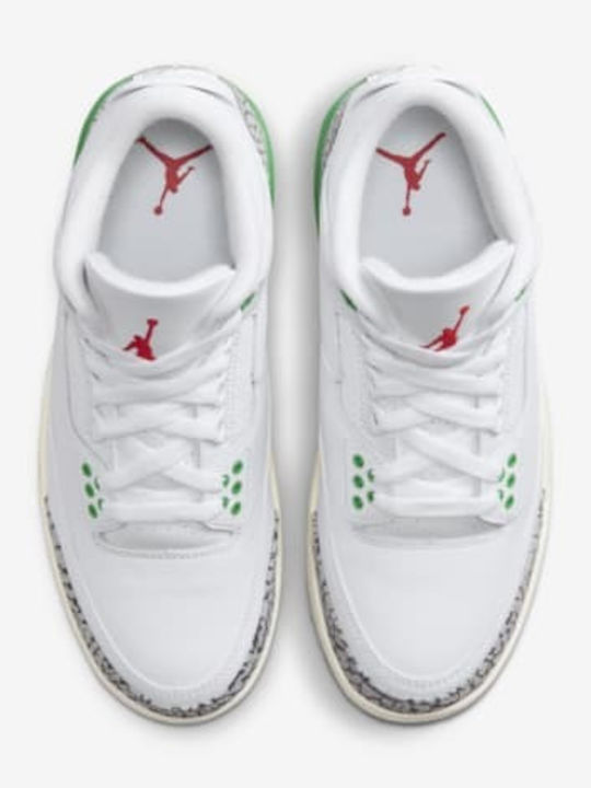 Air  3 Retro Damen Stiefel White / Lucky Green / Varsity Red / Cement Grey / Sail