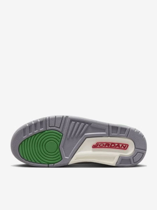 Air  3 Retro Damen Stiefel White / Lucky Green / Varsity Red / Cement Grey / Sail