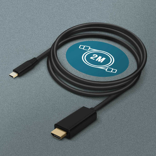 Avizar HDMI Cable Male - USB-C Male 2m Black