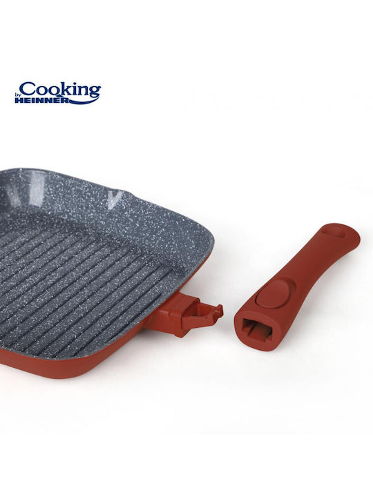 Heinner Calabria Grătar Din Aluminiu Cu Capac Cu Acoperire Ceramică 28cm