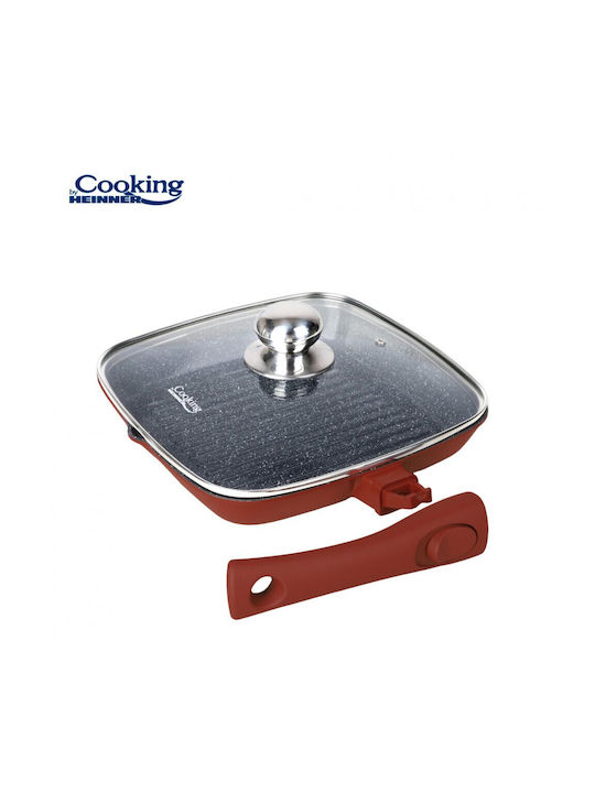 Heinner Calabria Grătar Din Aluminiu Cu Capac Cu Acoperire Ceramică 28cm