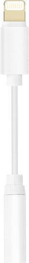 Avizar Μετατροπέας Lightning male σε 3.5mm female Λευκό 1τμχ ADAJACK-IP5