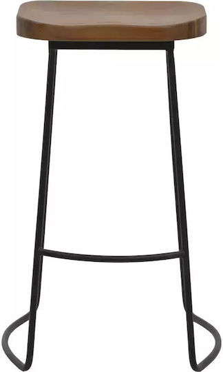 Hocker Bar Hölzernes Lamul Walnut-black 48x42x71cm