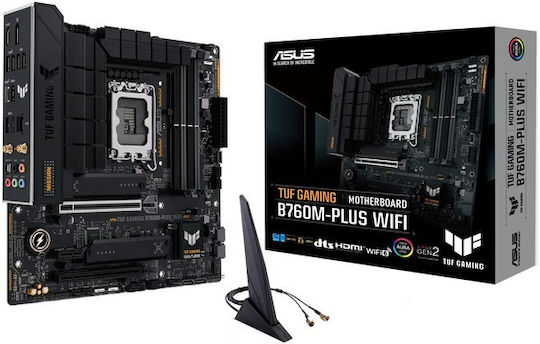 Asus TUF GAMING B760M-PLUS WIFI Motherboard ATX με Intel 1700 Socket 90MB1ET0-M0EAY0