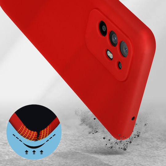 Hülle Oppo A94 5G Silikon Halbfest Soft Touch Rot