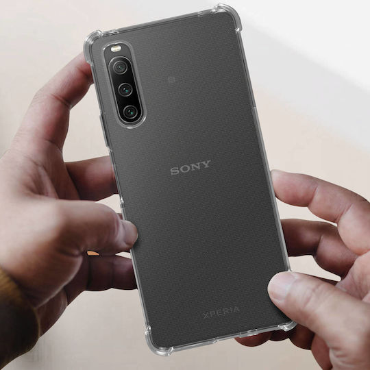Силиконов калъф за Sony Xperia 10 IV с подсилени ъгли, прозрачен