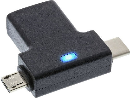 InLine Konverter USB-A weiblich zu USB-C / Micro-USB männlich 1Stück 35804