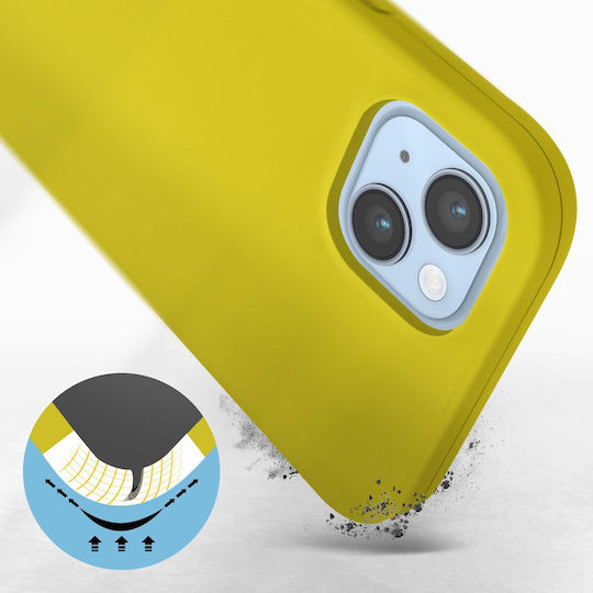 Carcasă Iphone 14 Plus Semi-rigidă Soft-touch Subțire Galbenă