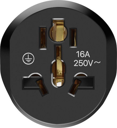 Avizar Charger Adapter Universal Eu To Uk Au Usa Cn Black