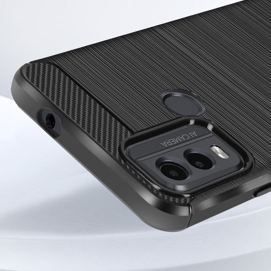 Калъф Avizar за Nokia C22 с четкан ефект, силиконов, черен