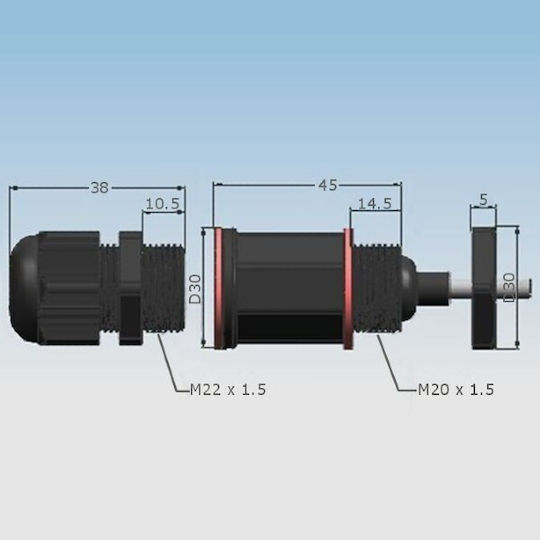 E Zy.Net EZ-RJ45ECE20 RJ45 Adapter 1pcs