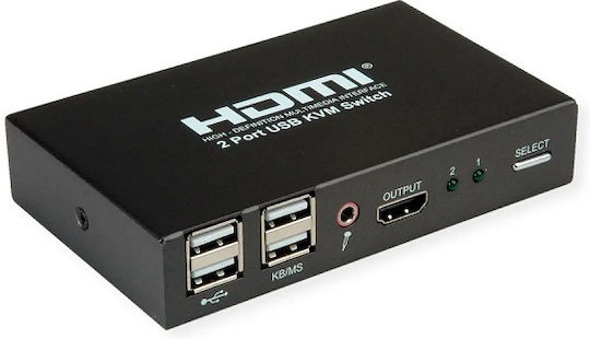 Roline 2 Port KVM & Data Switch