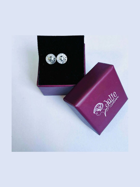 Ohrringe aus 925 Silber Jolie Silber Herz im Kreis Modell 8 x 8 mm 1,6 g