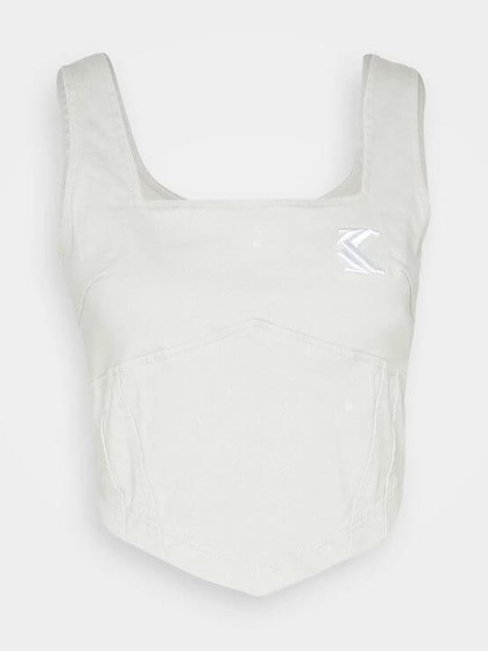 Γυναικεία Μπλούζα Κορσές Αμάνικη Light Grey