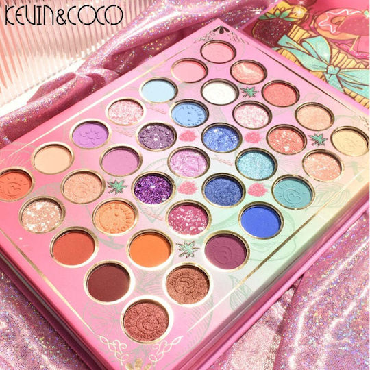 Kevinandcoco Eyeshadow Palette 117 Colors 4 Layers Rotating Includes Highlighter Blush Rectangular 112g 20.8 X 15.5 X 2.1 Cm Multicolor