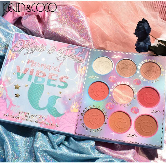 Kevinandcoco Eyeshadow Palette 69 Shades Blush Highlighter Contouring Book-style Opening 18.6 X 16.5 Cm 97 G Multicolor