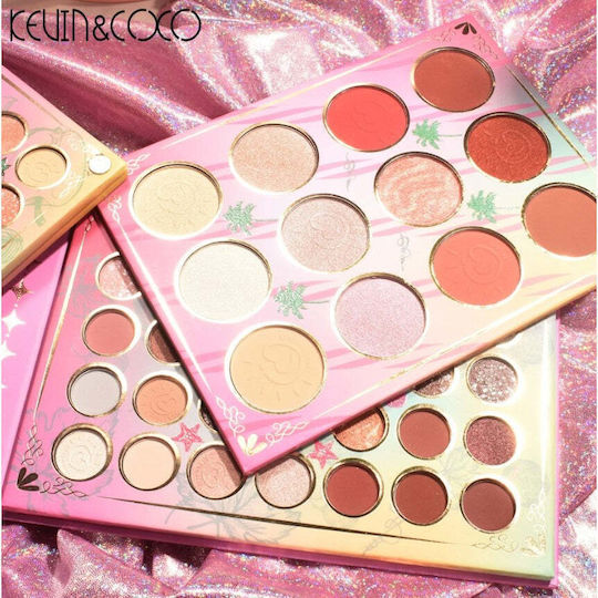 Kevinandcoco Eyeshadow Palette 117 Colors 4 Layers Rotating Includes Highlighter Blush Rectangular 112g 20.8 X 15.5 X 2.1 Cm Multicolor