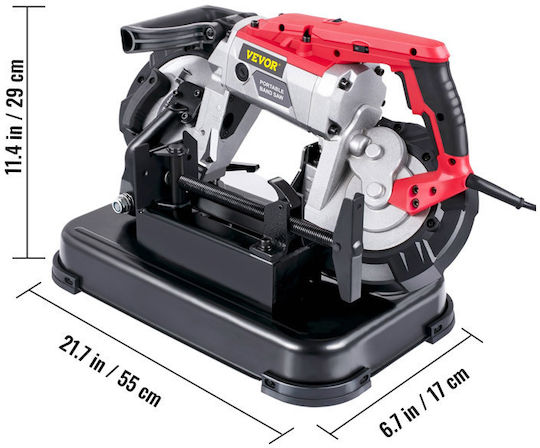 Vevor Лентов трион BXSD5INCH220VY1JZV2 с Мощност 1.1кВт