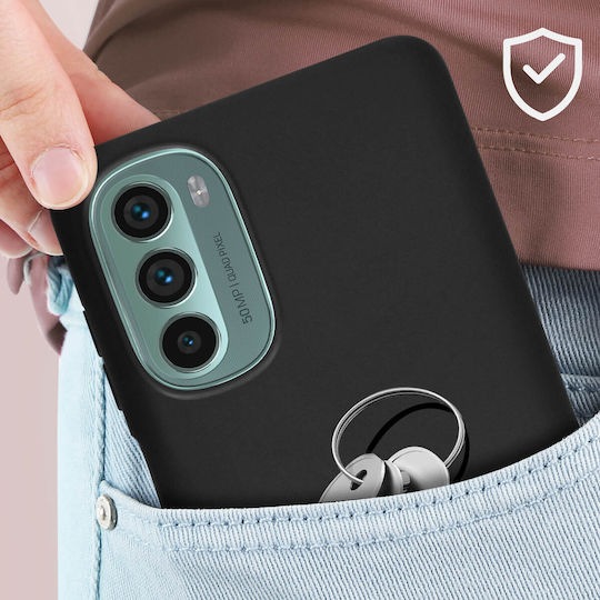 Калъф Motorola Moto G62 5g Силиконов Матово Покритие Устойчив на Петна Черен