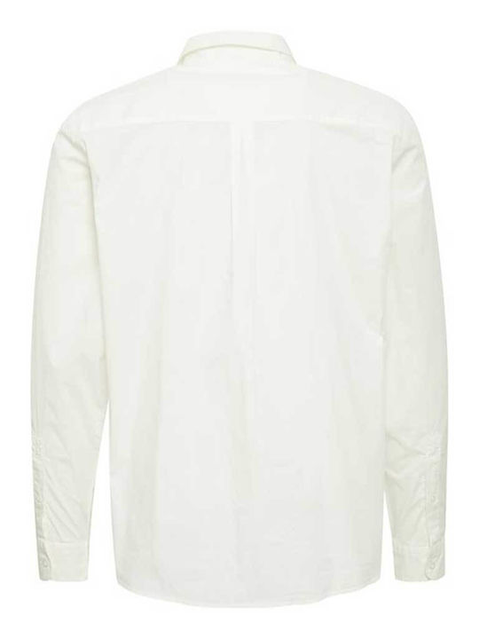 Blend Men's Shirt Long Sleeve Cotton White