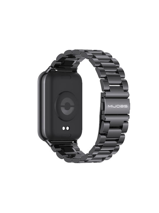 Mijobs Armband Rostfreier Stahl Schwarz (Smart Band 9 Pro)
