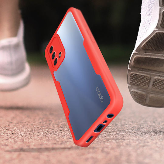 Oppo A74 4G Plexiglas Back Polymer Front Contour Red Mobile Phone Case