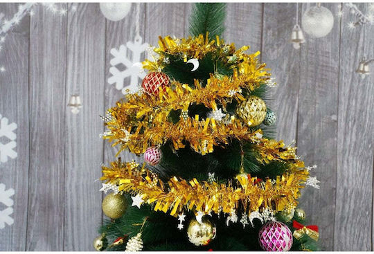 Weihnachtliche Girlande Plastik Gold 200x9cm 1Stück
