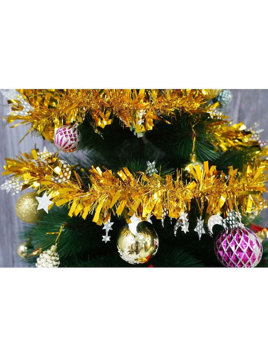 Crăciun Ghirlande Plastică Auriu 200x9cm 1buc