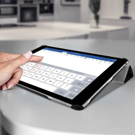 Akashi Flip Cover mit Tastatur Schwarz für iPad Air 2 / iPad 2017/2018 9,7" / iPad Air 2013 9,7" / iPad Pro 9,7"