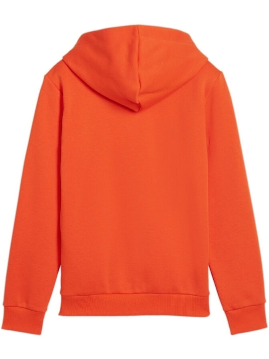 Puma Kids Sweatshirt with Hood Orange Ess+ 2 Col Big Logo