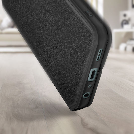Калъф за Oppo Reno 8 Lite 5G с държач за карти и видео стойка - черен