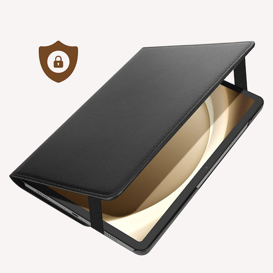 Akashi Flip Cover Rotativă Neagră Samsung Galaxy Tab A9 Plus