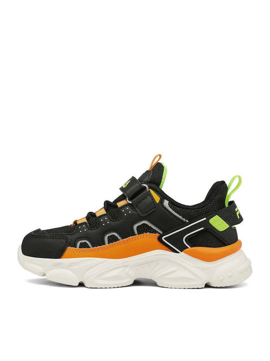 Memory Spinel 3 V Παιδικά Sneakers Ανατομικά με Σκρατς Μαύρα
