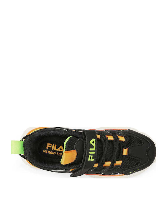 Memory Spinel 3 V Παιδικά Sneakers Ανατομικά με Σκρατς Μαύρα