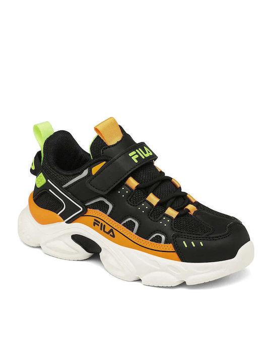 Memory Spinel 3 V Παιδικά Sneakers Ανατομικά με Σκρατς Μαύρα