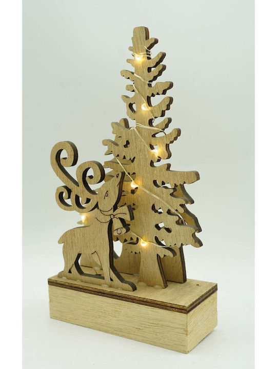 Beleuchtet Weihnachtliche Holz Figur Hirsche Braun